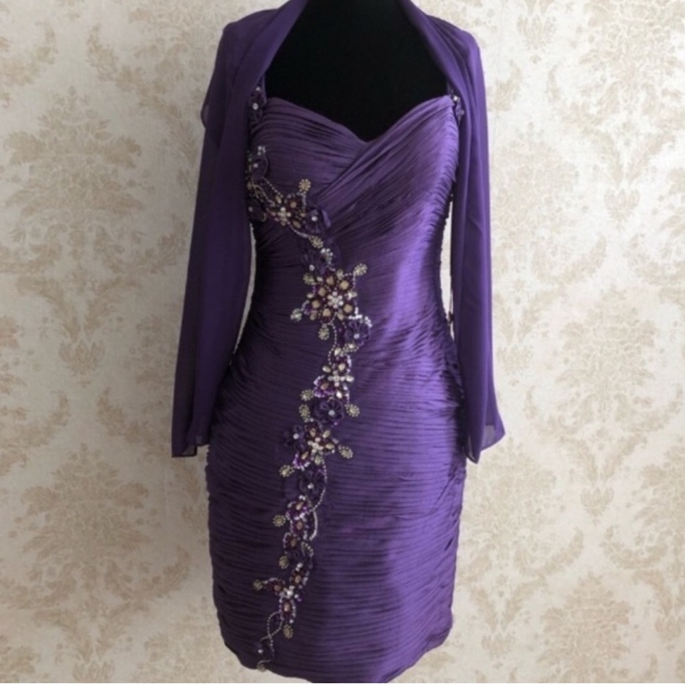 BNWT May Queen beaded cocktail dress